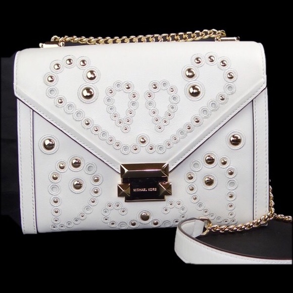 michael kors whitney large embellished leather shoulder bag